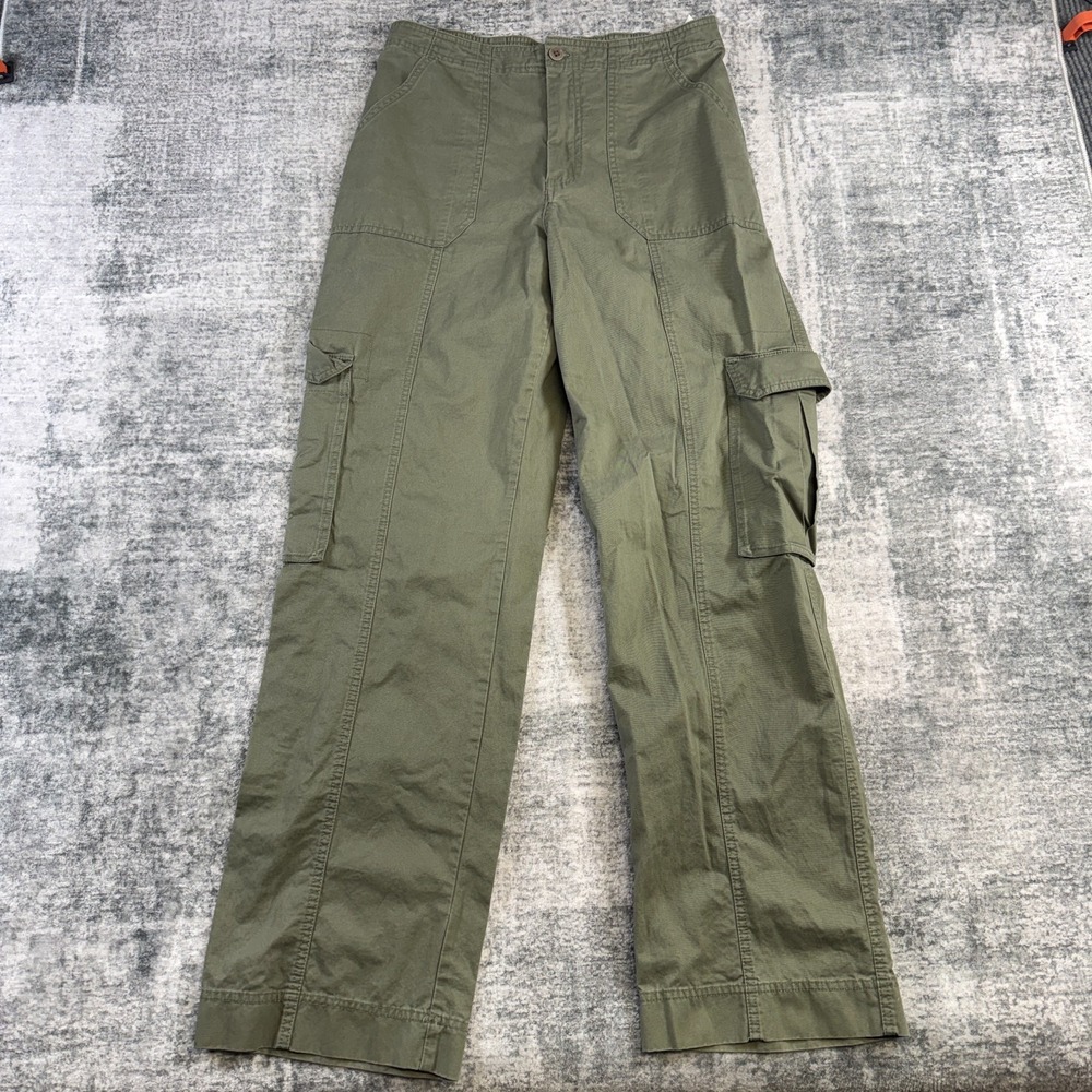 Abercrombie & Fitch Cargo Pants Womens 30 10L Green Utility Fatigue Relaxed